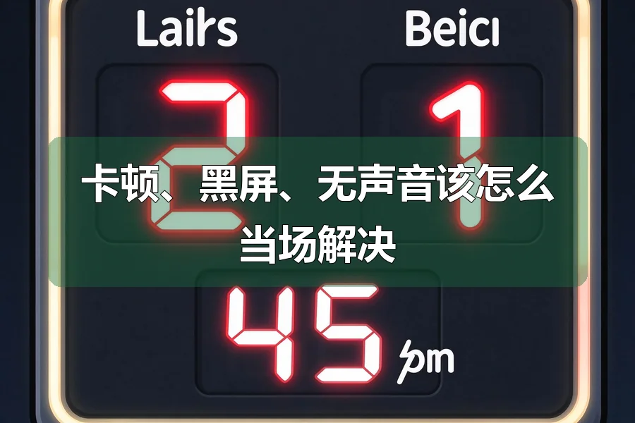 卡顿、黑屏、无声音该怎么当场解决